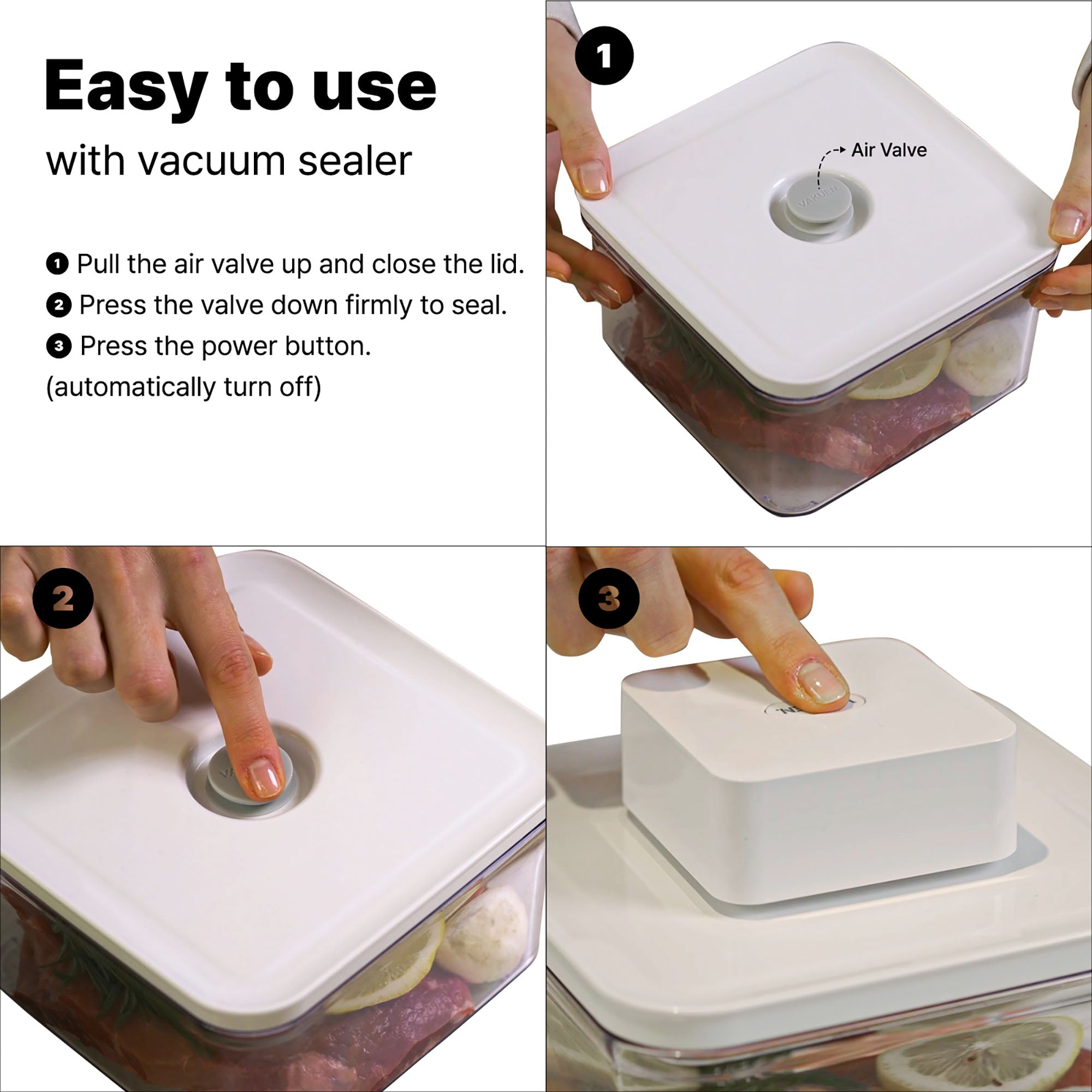 Vacuum Airtight Food Storage Container - 8pc